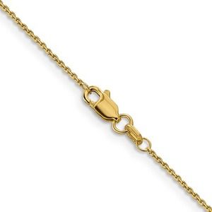 Real 10K Yellow Gold Cable Chain Necklace 0.90mm 18 inch